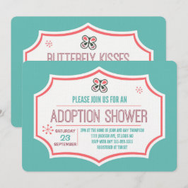 Butterfly Kisses & Adoption Wishes Adoption Shower Kaart