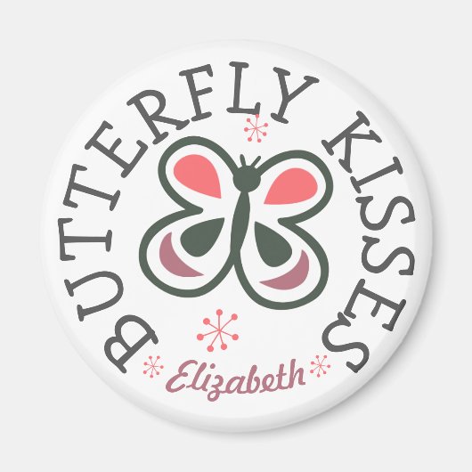 Butterfly Kisses & Adoption Wishes Adoption Shower Magneet (Voorkant)