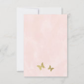 Butterfly Kisses Baby shower Book Request Insert Kaart (Achterkant)