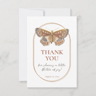 Butterfly Kisses Baby shower Dank u Bedankkaart