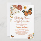 Butterfly Kisses Baby Shower Invitation Kaart (Voorkant)