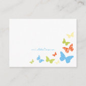 Butterfly Kisses Baby shower Luier Raffle Tickets Informatiekaartje (Achterkant)