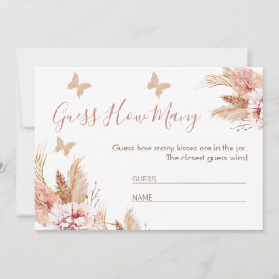 Butterfly Kisses Baby shower raden hoeveel spel er Kaart