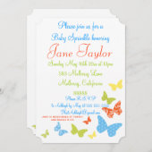 Butterfly Kisses Baby Sprinkle Kaart (Voorkant / Achterkant)