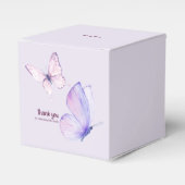 Butterfly Kisses & Baby Wensen Douche | Paars Bedankdoosjes (Voorkant Zijde)