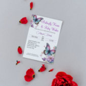 Butterfly Kisses & Baby Wensen Uitnodiging