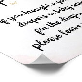 Butterfly Kisses & Baby Wishes diaper Raffle Sign Poster (Hoek)