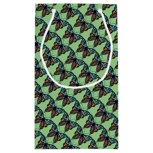 Butterfly Kisses Birthday Favor Bag Klein Cadeauzakje (Achterkant)