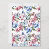 Butterfly Kisses Birthday Party Kaart (Achterkant)