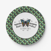 Butterfly Kisses Birthday Party Paper Bord (Voorkant)