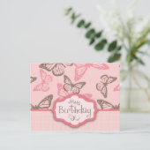 Butterfly Kisses Birthday Postcard II Briefkaart (Staand voorkant)