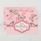 Butterfly Kisses Birthday Postcard II Briefkaart (Voorkant / Achterkant)
