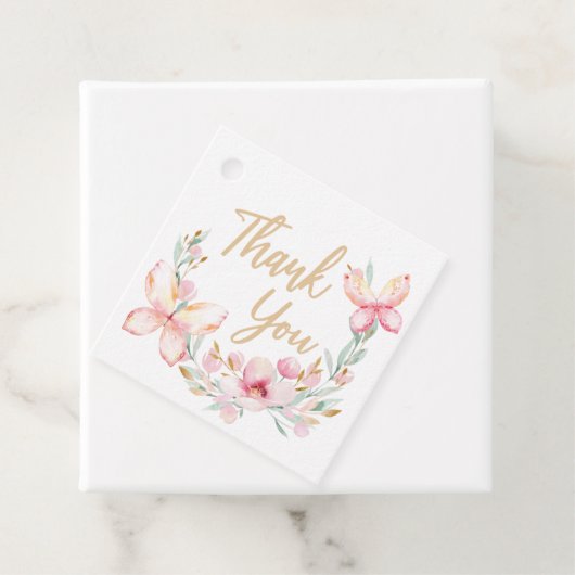 Butterfly Kisses & Birthday wil je bedanken voor j Bedankjes Labels (In situ)