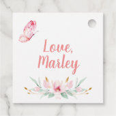 Butterfly Kisses & Birthday wil je bedanken voor j Bedankjes Labels (Achterkant)