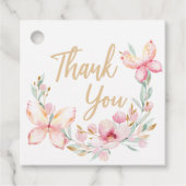 Butterfly Kisses & Birthday wil je bedanken voor j Bedankjes Labels (Voorkant)