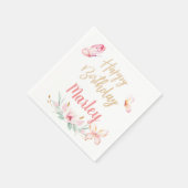 Butterfly Kisses & Birthday Wishes, elke leeftijds Servet (Hoek)