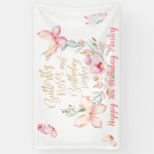 Butterfly Kisses & Birthday Wishes, Happy Birthday Spandoek (Verticaal)