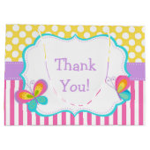 Butterfly Kisses & Birthday Wishes Party Dank u Groot Cadeauzakje (Achterkant)
