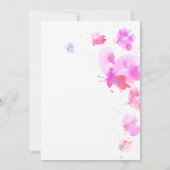 Butterfly Kisses Bold Roze Chic Baby Meisje Douche Kaart (Achterkant)