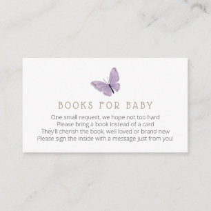 Butterfly Kisses Books for Baby Enclosure Card Informatiekaartje