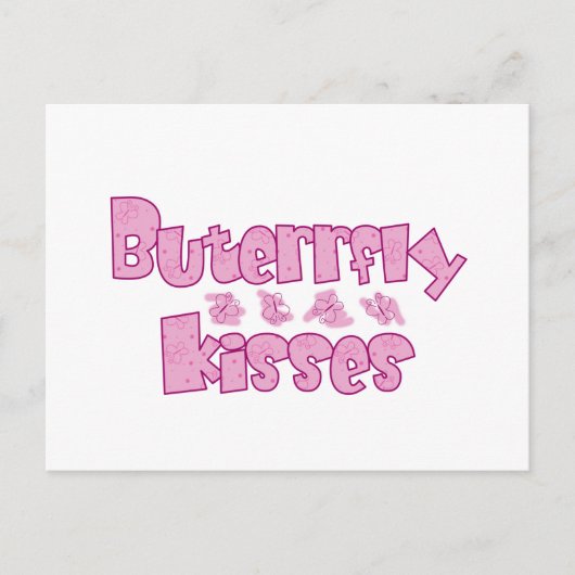 Butterfly Kisses Briefkaart (Voorkant)