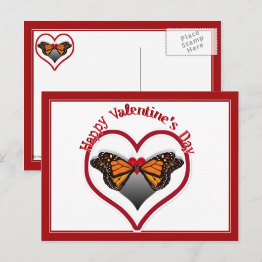 Butterfly Kisses Briefkaart (Voorkant / Achterkant)