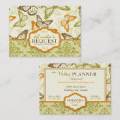 Butterfly Kisses Charming Visitekaartje (Voorkant / Achterkant)