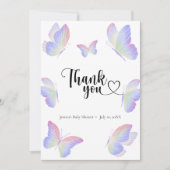 Butterfly Kisses Dank u Bedankkaart (Voorkant)