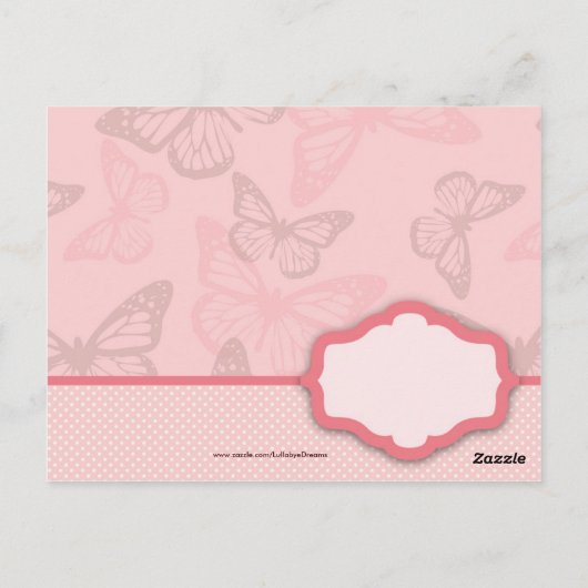 Butterfly Kisses Dank u Briefkaart (Achterkant)