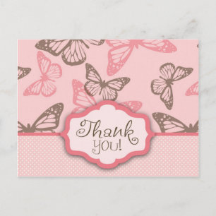 Butterfly Kisses Dank u Briefkaart