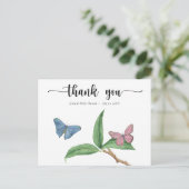 Butterfly Kisses Dank u Briefkaart (Staand voorkant)