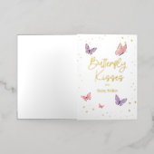 Butterfly Kisses Dank u Folie Feestdagenkaart (Buiten Laag)