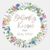 Butterfly Kisses Dank u sticker (Voorkant)