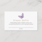 Butterfly Kisses Diaper Raffle Informatiekaartje (Voorkant)