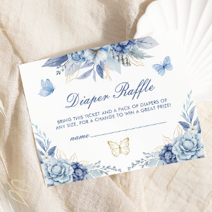 Butterfly Kisses en Baby Wishes Diaper Raffle Informatiekaartje