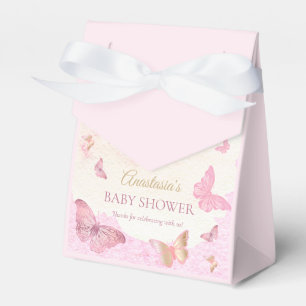 Butterfly Kisses en Baby Wishes Girl Baby shower Bedankdoosjes