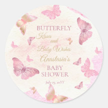 Butterfly Kisses en Baby Wishes Girl Baby shower