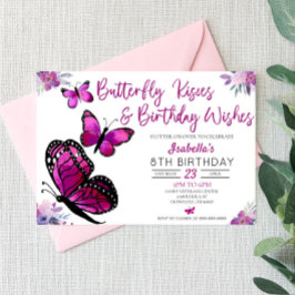 Butterfly Kisses en Birthday Wishes Birthday Kaart