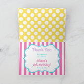 Butterfly Kisses en Birthday Wishes Party Bedankkaart (Binnen)