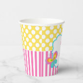 Butterfly Kisses en Birthday Wishes Party Papieren Bekers (Rechts)