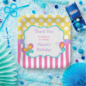 Butterfly Kisses en Birthday Wishes Party Papieren Bordje (Feest)