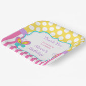 Butterfly Kisses en Birthday Wishes Party Papieren Bordje (Gebogen)