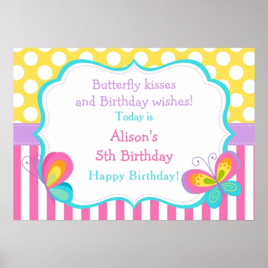 Butterfly Kisses en Birthday Wishes Poster (Voorkant)
