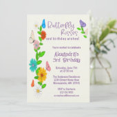 Butterfly Kisses en verjaardagswensen Kaart (Staand voorkant)