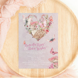 Butterfly Kisses Enchanted Forest Baby shower Kaart