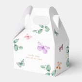 Butterfly Kisses Eucalyptus Baby shower Hartelijk  Bedankdoosjes (Achterkant)