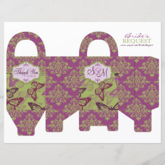 Butterfly Kisses Flirt Favor Basket Sjabloon