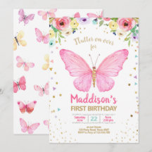 Butterfly Kisses Garden Floral Confetti Birthday