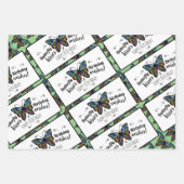 Butterfly Kisses Gelukkige Verjaardag Inpakpapier Vel (Voorkant 2)