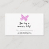 Butterfly Kisses Hoe groot is mama's buikspel Informatiekaartje (Voorkant)